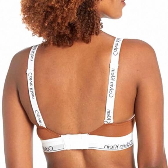 Calvin Klein Modern Cotton Naturals Lightly Brown Lined QF7030-211 Bralette - Picture 2 of 4